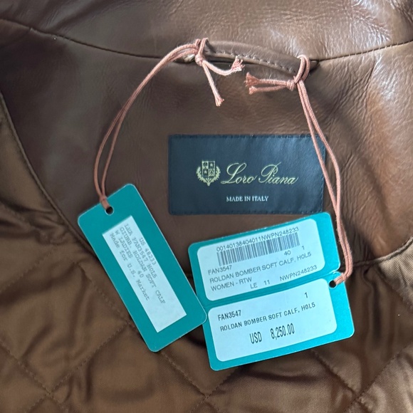 Loro Piana Roldan Soft Calf Leather Bomber Jacket - Picture 12 of 16